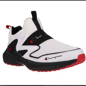 Champion Men’s White and Black Size 10 & 10.5 Slip-On Sneakers Gameness